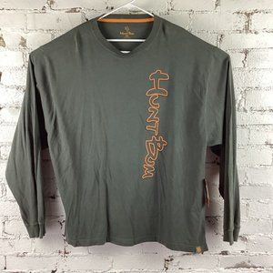 Hunt Bum Shirt Men's Green Size 3XL Long Sleeve T-shirt Big-Logo Bow Hunting